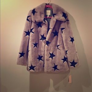 Avec Les Filles Medium Faux Fur Coat NWT